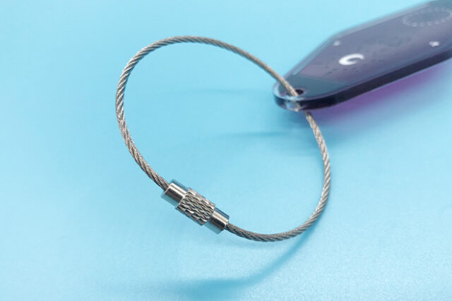 月とバラが描かれた深紫のモーテルキー