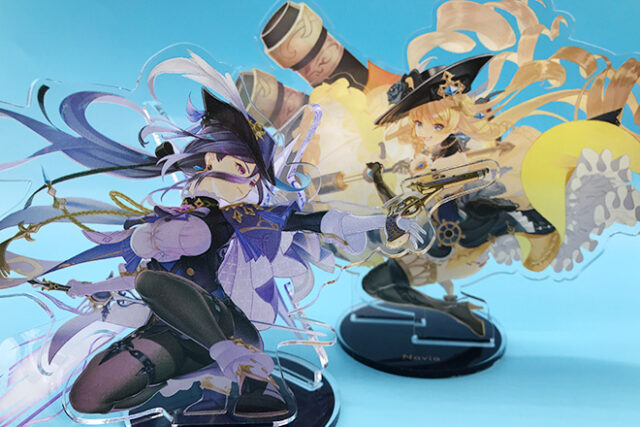 躍動と色彩のコントラストが美しいアクリルスタンド(プレートタイプ)