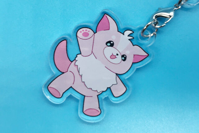 元気な笑顔とふわもこキャラがかわいい連結アクリルキーホルダー