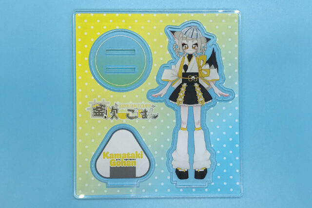 和装少女とおにぎりのアクリルスタンド（プレートタイプ）