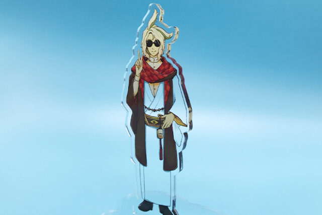 透明感をいかしたおしゃれな着物姿のアクリルスタンド