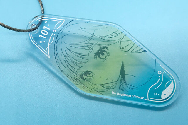 線画とグラデーションが美しいアクリルモーテルキー