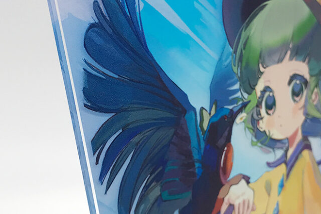 美しいキャラクターと鳥を描いた両面印刷アクリルパネル