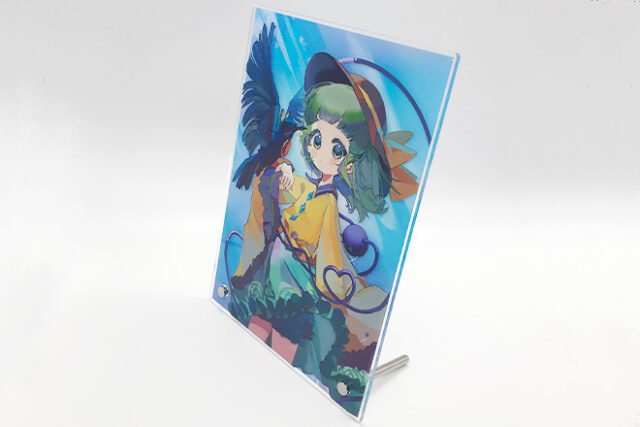 美しいキャラクターと鳥を描いた両面印刷アクリルパネル